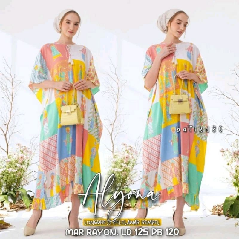LONGDRESS KAFTAN MEMORIES BU TEJO SEMERBAK BATIK ORIGINAL RAYON PREMIUM DASTER TERBARU PART 3