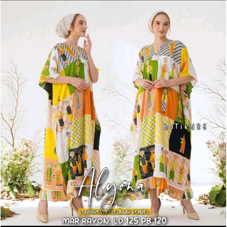 LONGDRESS KAFTAN MEMORIES BU TEJO SEMERBAK BATIK ORIGINAL RAYON PREMIUM DASTER TERBARU PART 6