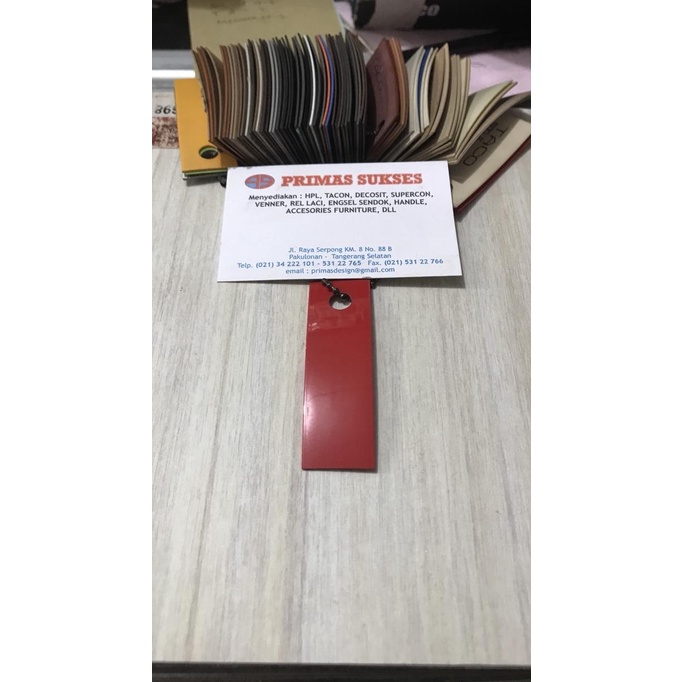 ((((()paling dicari] Edging Taco HPL 004 G Merah Kilap / Red Glossy Lebar 22mm x Tebal 1mm