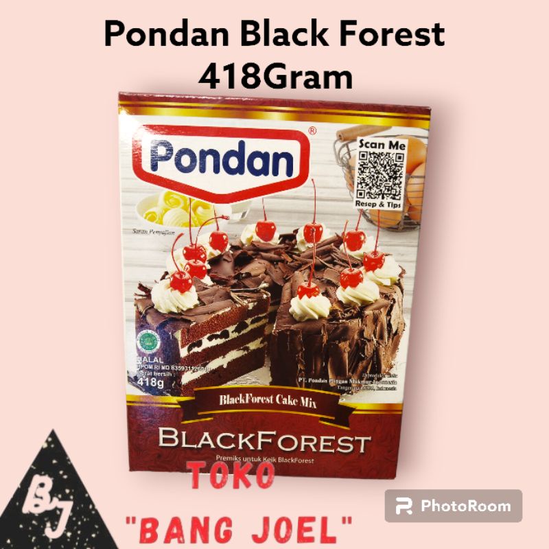 

Pondan Black Forest 418 Gram / Black Forest Cake Mix / Premixs Untuk Kue Black Forest / Tepung Black Forest / Tepung Kue bolu Instan / Black Forest