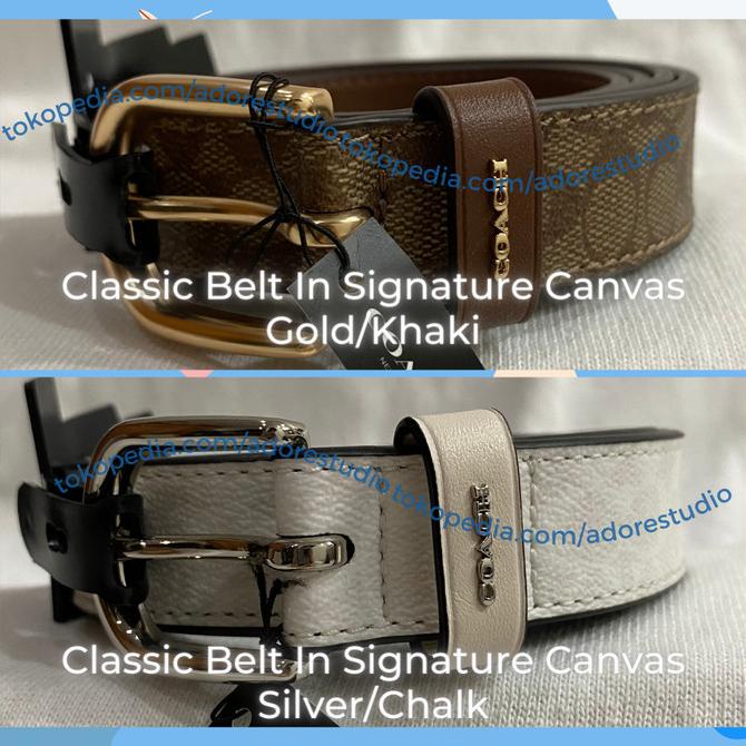 Coach Classic Belt In Signature Canvas for Women 100% Original USA