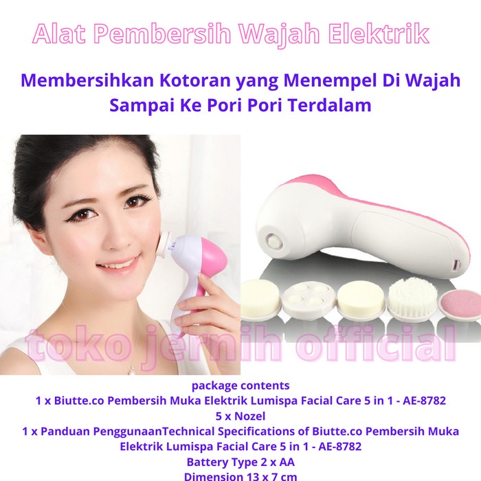 TERBARU Sikat Wajah Silikon Facial Brush Alat Pembersih Muka Elektrik