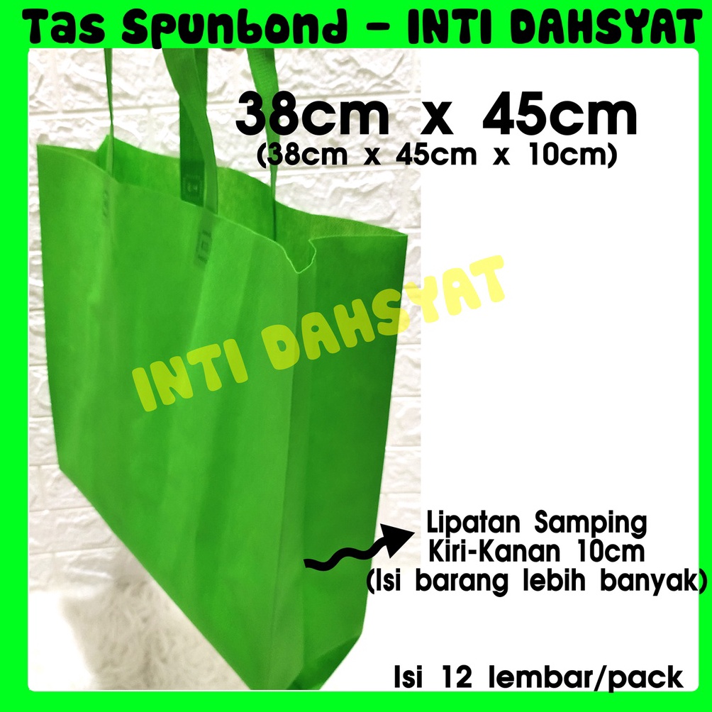 

➷ Tas Spunbond Goodie Bag Non Wooven Handle Lipat Samping 38x45+10 (isi 12lembar/Lusin) Tas Sembako Besar PALING MURAH Bst Terlaris ヾ