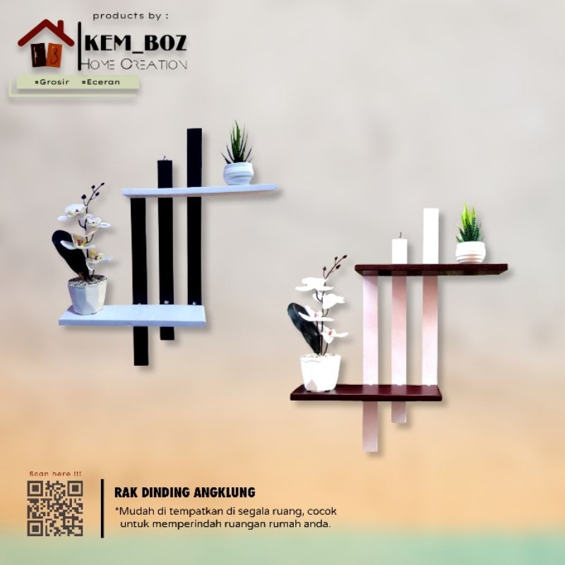 Rak Dinding Organizer Modern Perlengkapan Rumah Elegan Minimalis Furniture X1U9 Susun Hias Serbaguna
