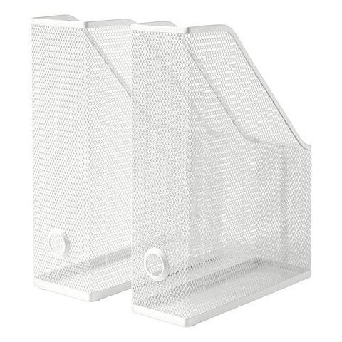

Set Binder isi 2 Pcs Tempat File Majalah Buku Baja Putih Folder Box