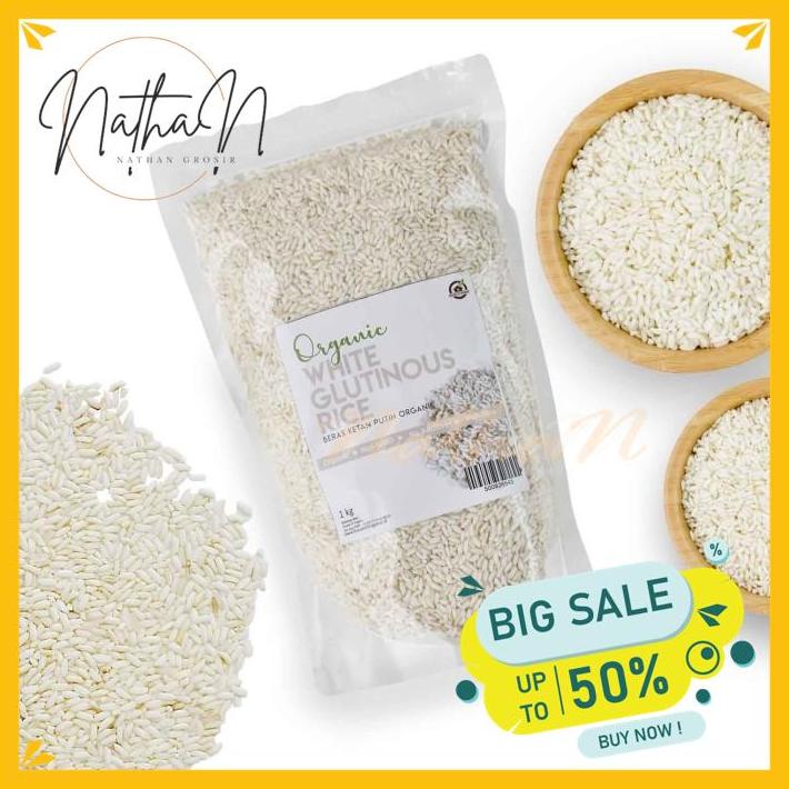 

WHITE GLUTINOUS RICE/BERAS KETAN PUTIH 1 KG PRODUK PILIHAN