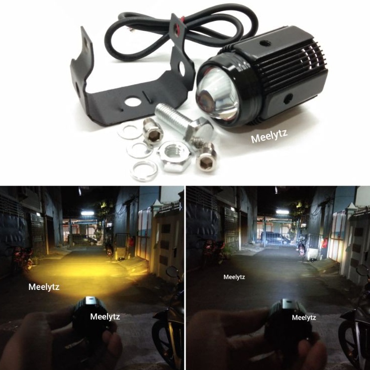 ー eB IBRIGHT Grade A Dijamin TERANG Lampu tembak Laser LED D2 mini 2 warna High low putih kuning wat