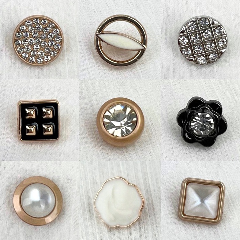 ➞Murah Banget✢ ZRDQM Kancing Kecil 10-15mm Cantik Mewah Unik | Kemeja | Kancing baju bayi Import Mix