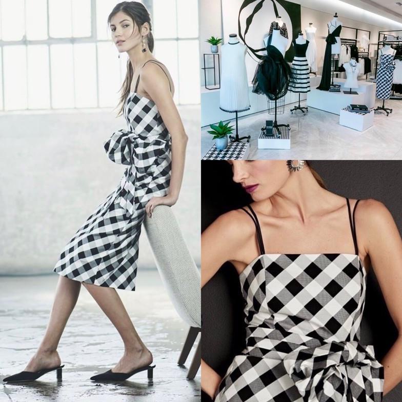 Promo (Belt Bisa Lepas) Whbm Gingham Midi Dress