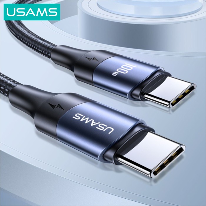 USAMS U71 KABEL DATA FAST CHARGING TYPE C TO TYPE C PD 100W