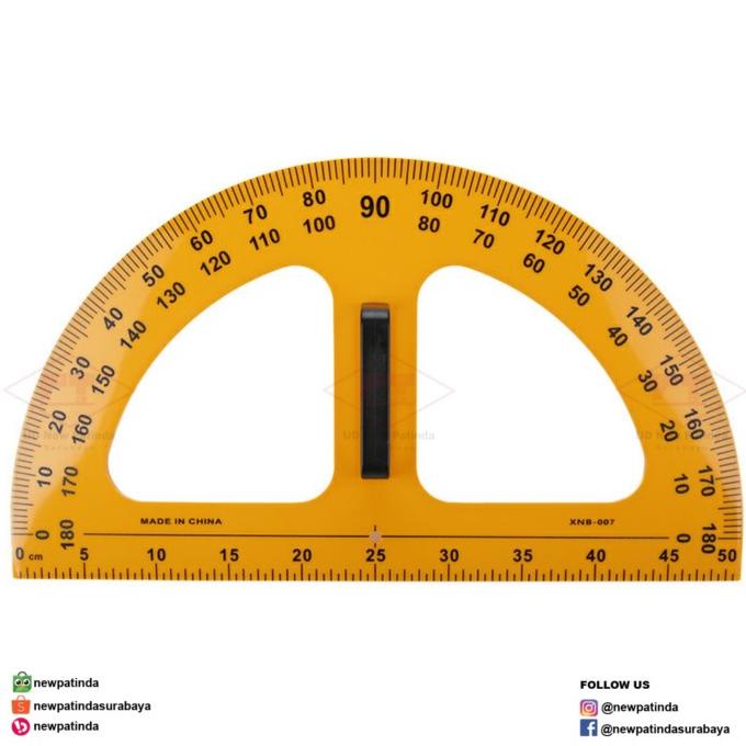 

:<:<:<:<] Penggaris Jahit Pola Quilting Ruler Setengah Lingkaran Busur 50 cm