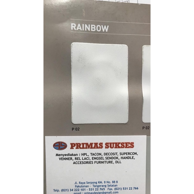 ```````] Taco Sheet P 02 Putih Dof / Huben Sheet / Deco Sheet / Pvc Sheet