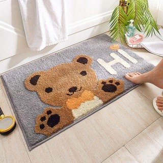 Terlaris Kkv Dajiang Flocked Room Mat Forest Keset Kamar Mandi Pintu 45*65Cm