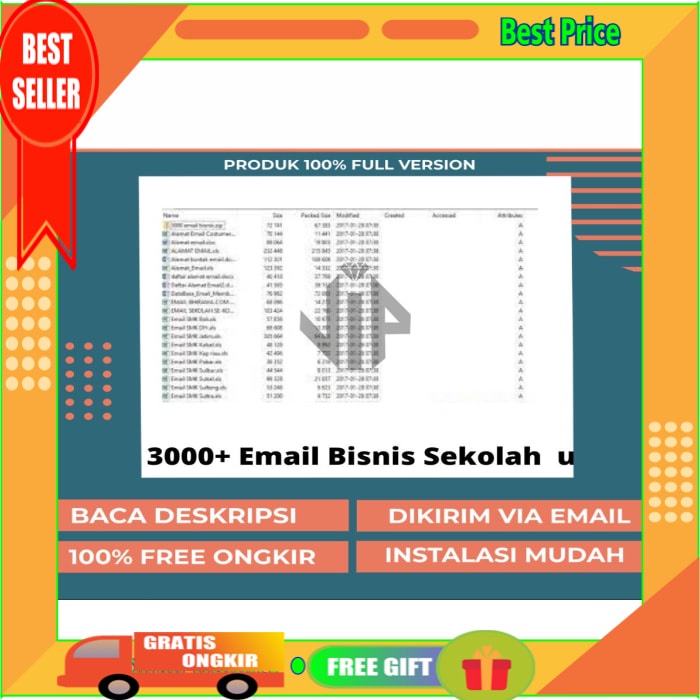 PROMO 0 ONGKIR Paket 3000+ Email Bisnis Sekolah EDU untuk Keperluan Broadcast Promosi Bisnis Usaha