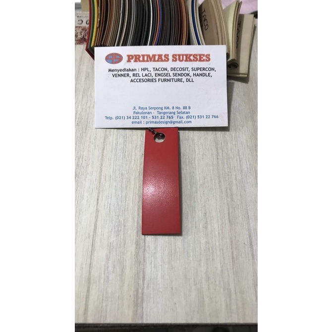 ~~~~~] Edging Taco HPL 004 AA Merah Doff / Red Doff Lebar 22mm x Tebal 1mm