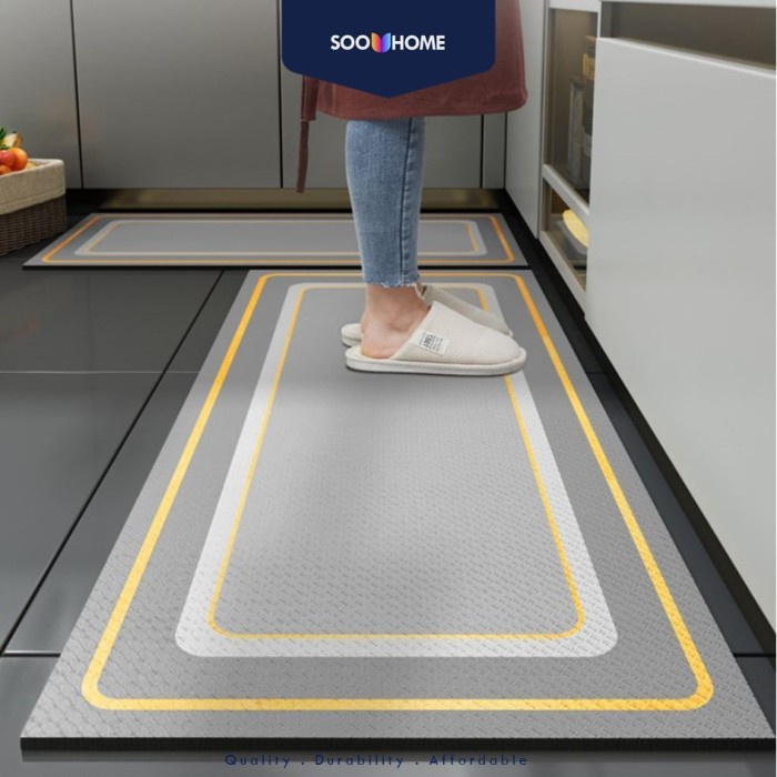 Terlaris Keset Kaki Dapur Jumbo 2 Pcs Kitchen Mat Set Alas Anti Slip Premium