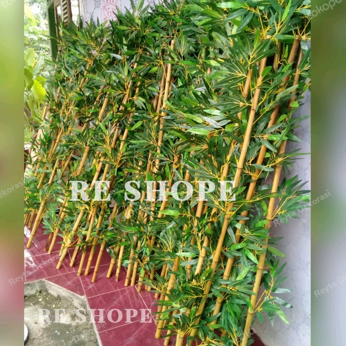 [Plastik] Pohon Hias Plastik Tinggi 1M/Bambu Hias Plastik Partisi Bambu Hias [Mini]