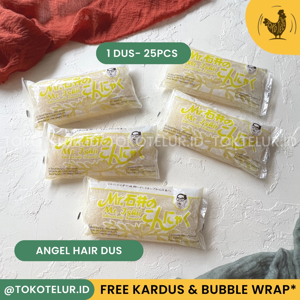 

Wet Shirataki Angel Hair (Bihun Shirataki Basah) Per-Dus/Carton