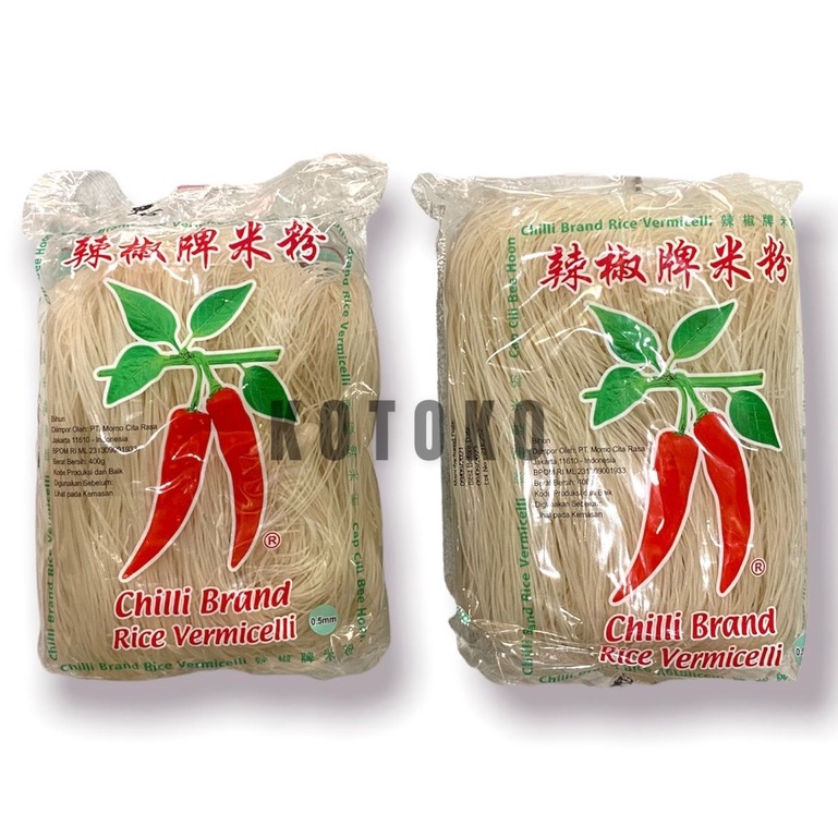 

Chilli Brand Rice Vercelli/ Bihun Cap Cabe 400Gr