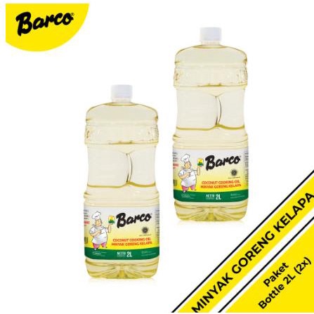 

Paket Hemat!! botol 2 liter (2 pcs) minyak goreng kelapa Barco