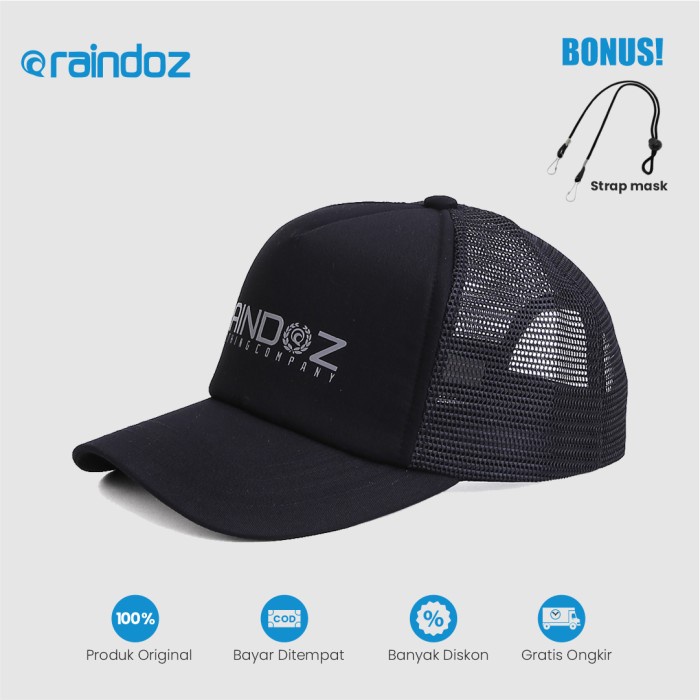 topi Raindoz - RDN 061 Topi Baseball Jaring Pria Hitam(S0Q7) Kekinian topi pria baseball original br