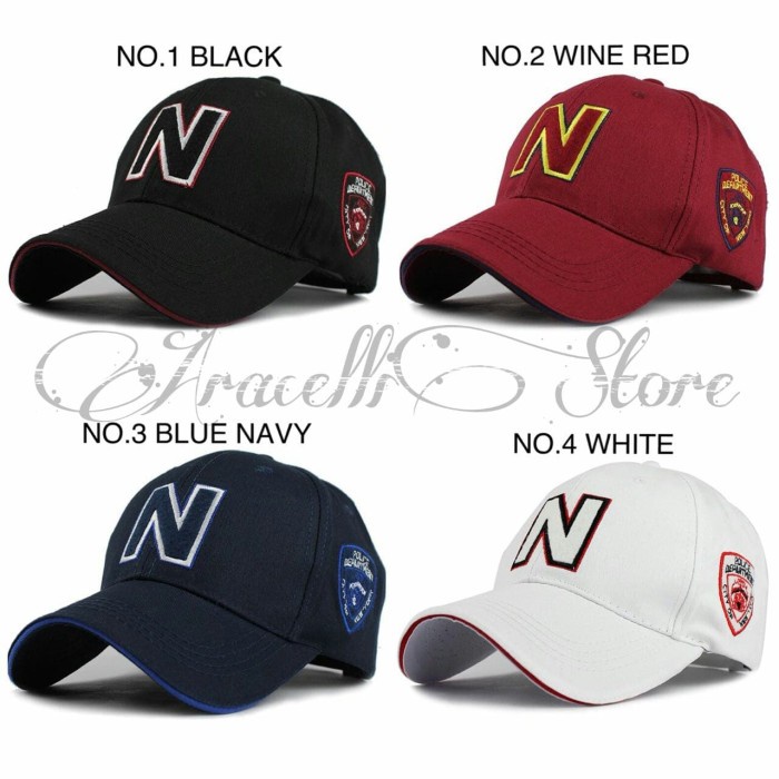 topi Topi Pria Inisial N List / Jual Topi Murah Branded Kualitas Import(H7H5) Best seller topi pria 