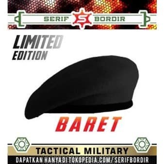 topi Topi Baret Hitam Pria Army Squad Parade(S0L6) topi pria baseball sobek topi pria polos topi pri