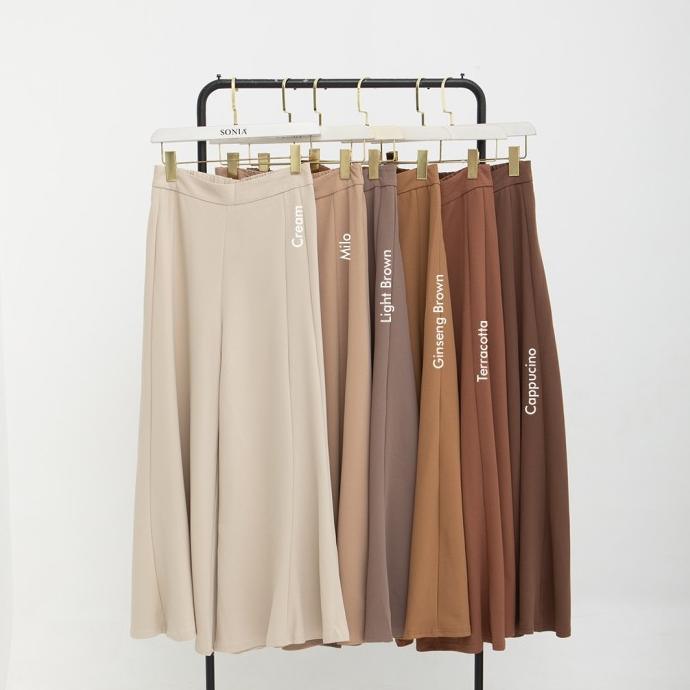 Sonia - Hana Kulot Payung SONIA / Celana Kerja Wanita C1570 - Cappucino,All Size