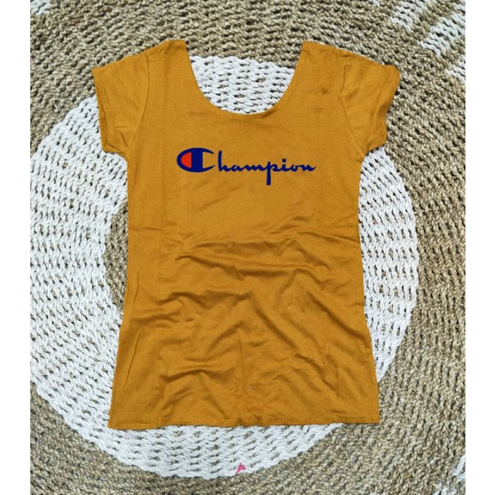 kaos wanita cewek bodyfit ketat basic tee polos u neck v neck