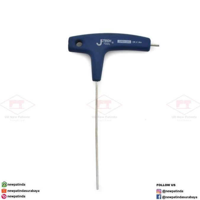 ,,,,,,,] Kunci L Model T 2 mm Jetech Tool TPS-2C Obeng Mesin Bordir Komputer