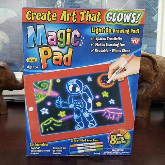 

Edukasi Anak Buku Gambar Anak 3D Ada Lampu LED / Magic Drawing Pad