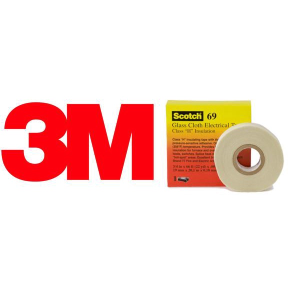 

=+=+=+] 3M Scotch Glass Cloth Electrical Tape 69-3/4"x66', White, Silicone