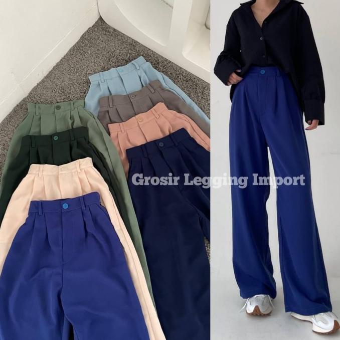Loose Pants - Kulot Highwaist Wanita Formal Celana Kerja Kantor 998