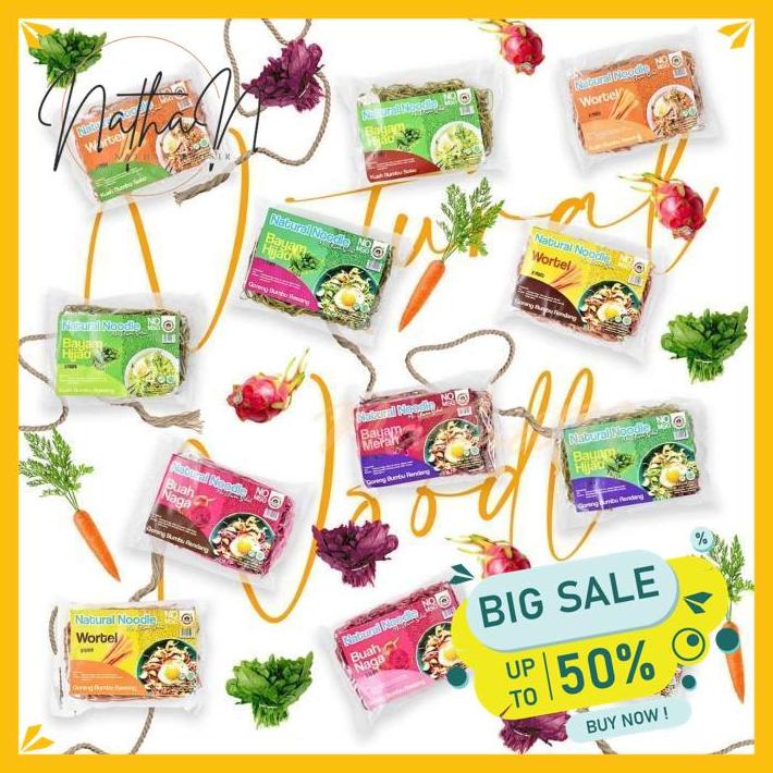 

MIE ALAMI SEHAT / NATURAL NOODLE PACK OF 6 ( 6 BUNGKUS ) VARIAN RANDOM BEST PRODUK