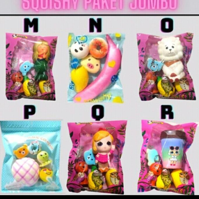 Sekuisi Jumbo Paket Mainan Squishy Squisy Murah Sequisi Kado Anak Kole