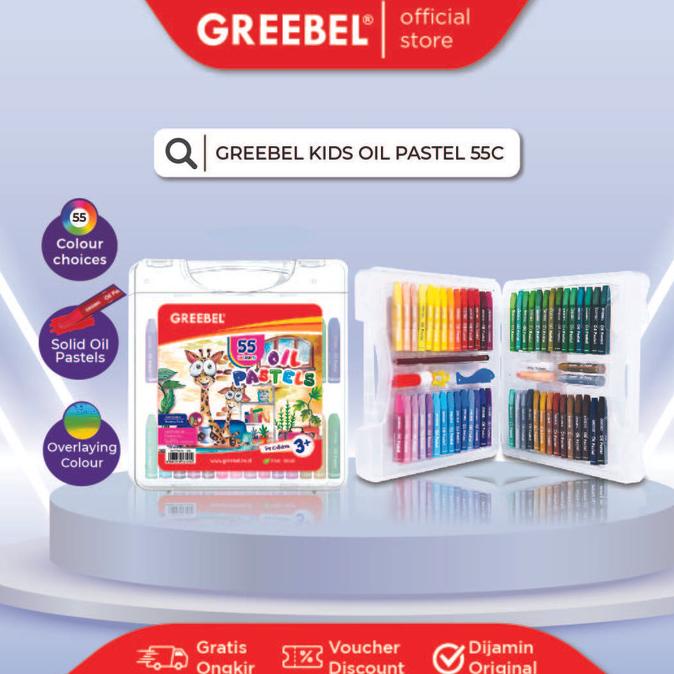 

Greebel Crayon Krayon Kids Oil Pastel (55 Warna) Untuk Anak Non Toxic Terbaik Dikelasnya