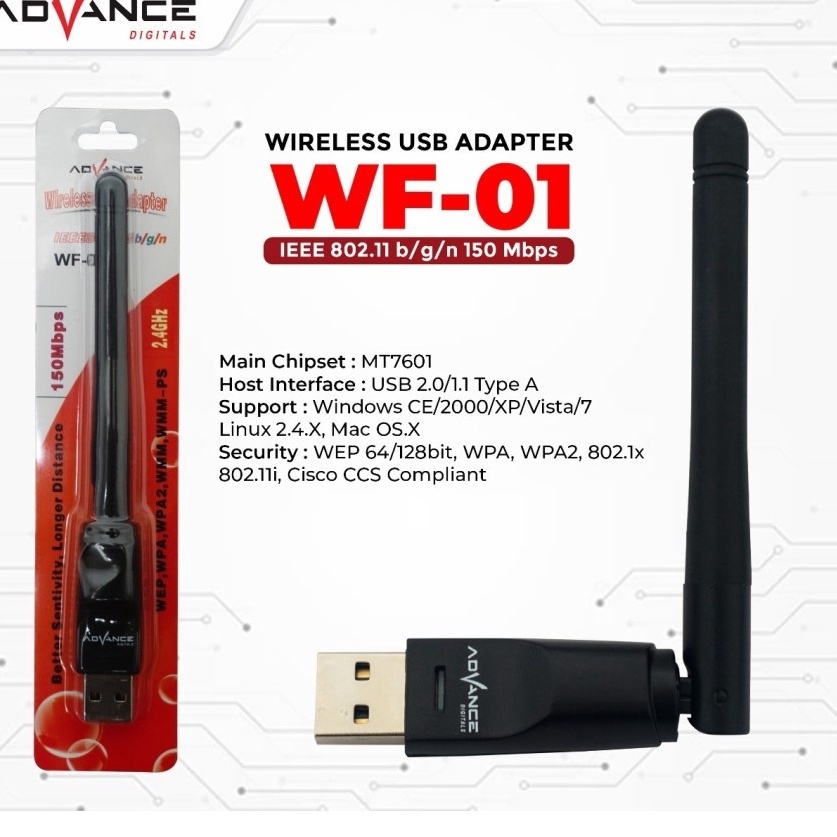 - qL Advance USB Dongle Wifi Wireless Adapter Receiver WF-01-untuk stb v Terbaru ✿.