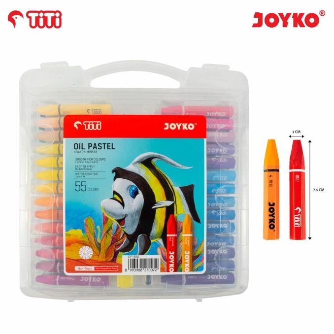 

Joyko Titi Crayon Oil Pastel / Krayon Minyak Joyko 55 Warna Op-55S Dijamin Puas