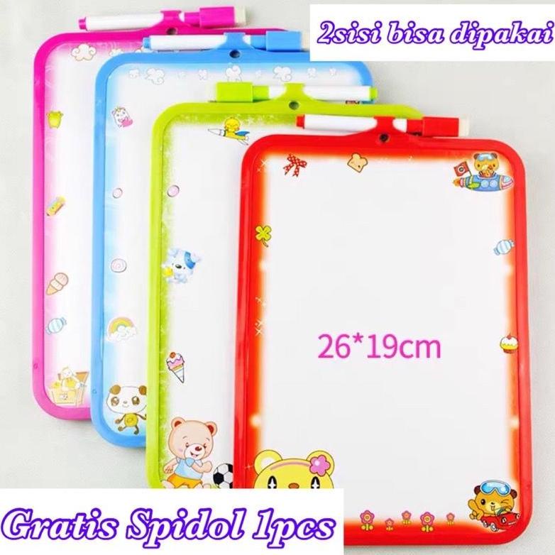 

Terbaik [300Gr] T792 | Papan Tulis Mini 19X26Cm / Colurful White Board / White Board Wipe And Clean Free Spidol Penghapus