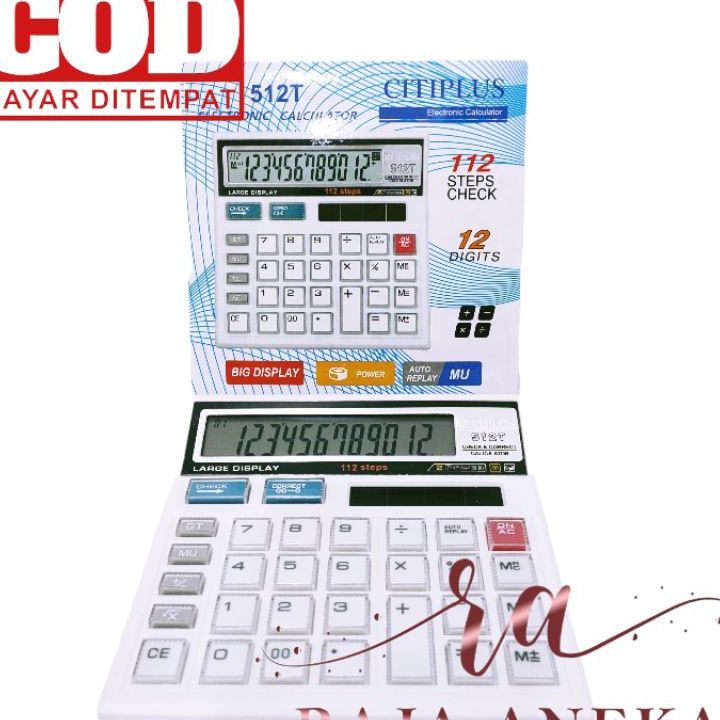 

✳Stok Banyak➜ KALKULATOR CITIZEN / CITIPLUS KRAMIK 512T 12 Digit PUTIH ELEGANT MURAH 512 I33 ✷