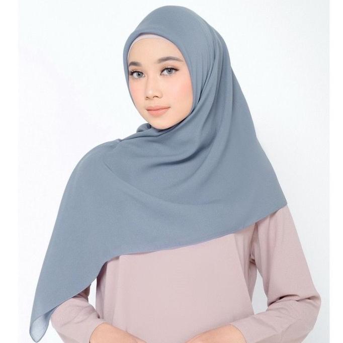Sale ZM Zaskia Mecca - Sana Dark Grey Hijab Kerudung Segi Empat Termurah