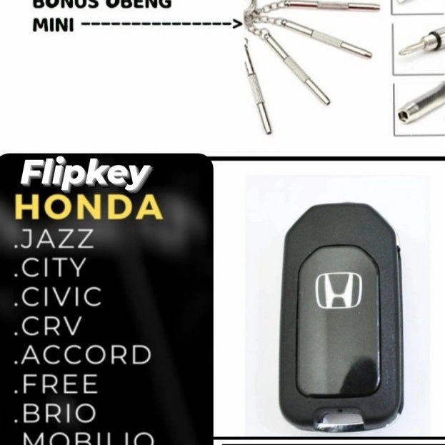 Diskon Casing Kunci Lipat Flip Key Mobil Honda Jazz mobilio brio CRV freed -