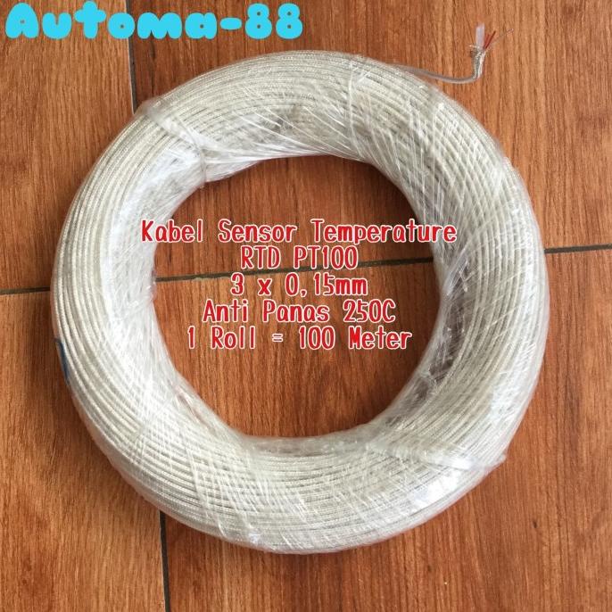100M Kabel Sensor RTD PT100 3 Wire 3 x 0.3mm 1 Roll 100 Meter