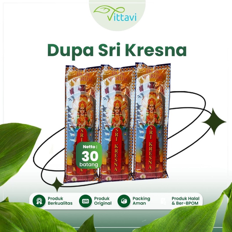 Dupa Hio Harum Sri Kresna Krisna Isi 30 Sticks Warna Merah