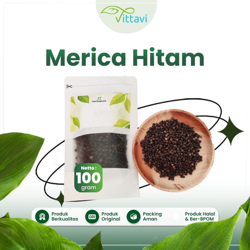 

☘️Vittavi☘️ Biji Lada Hitam 100gr Merica Hitam Utuh Kualitas Bagus