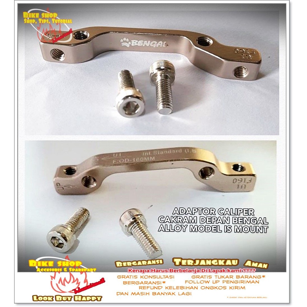 ADAPTOR BENGAL CALIPER CAKRAM SEPEDA DEPAN ALLOY MODEL IS MOUNT Sepeda MTB BMX