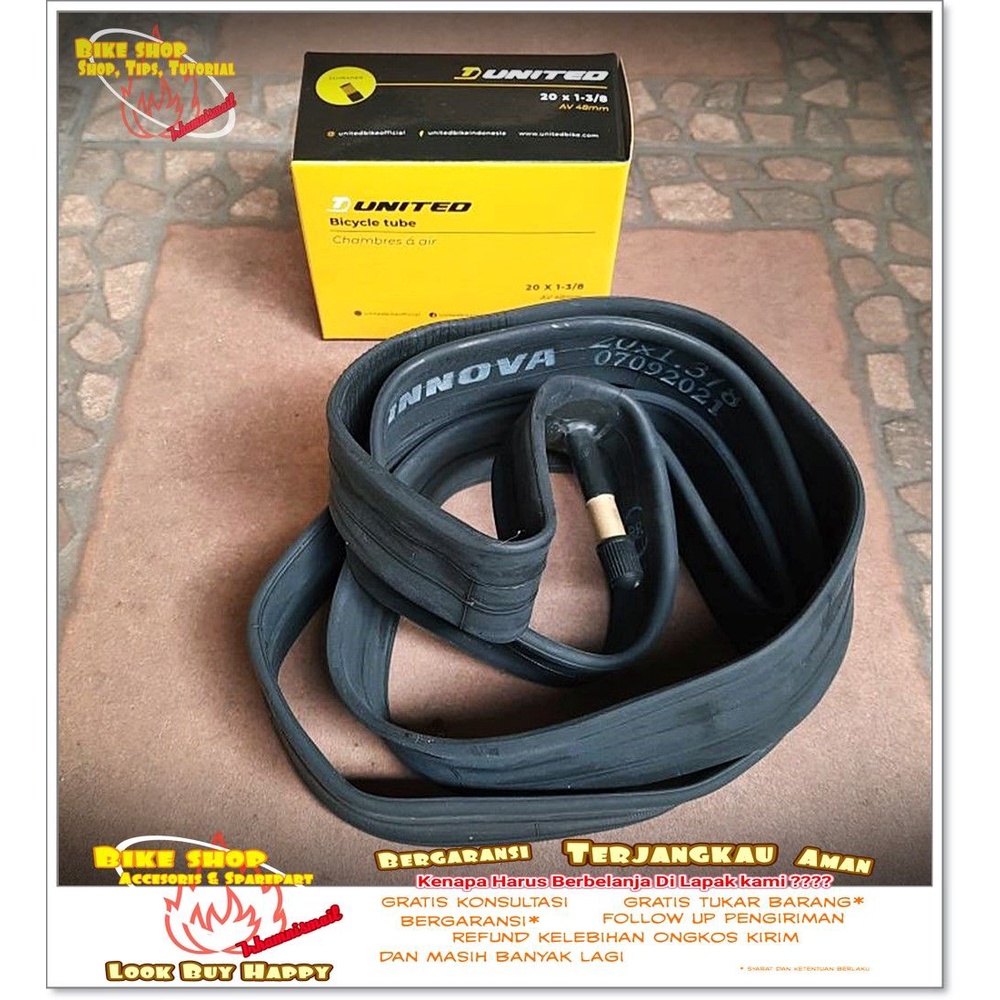 Ban dalam UNITED 20 x 1 3per8 AV 48mm Ban Sepeda MTB BMX