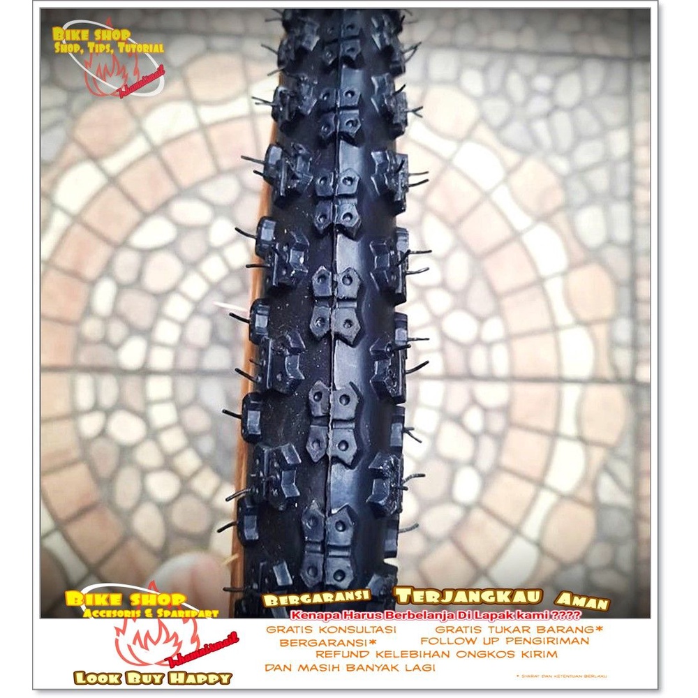 BAN LUAR KENDA 20 x 1.75 GUMWALL LIST KUNING 50 Ban Sepeda MTB BMX