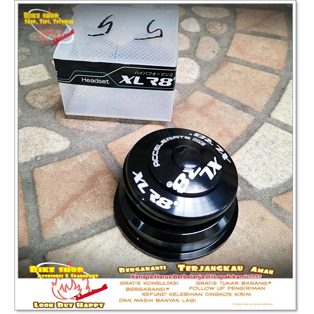 HEADSET XLR8 TAPER 55 BEARING HITAM Sepeda MTB BMX