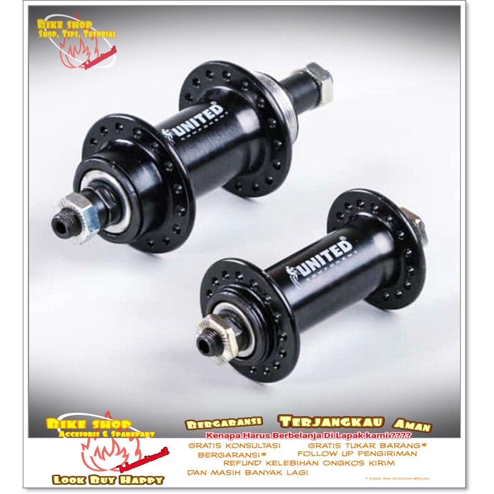 HUB SEPEDA 36H DRAT VBRAKE UNITED QR HITAM Sepeda MTB BMX